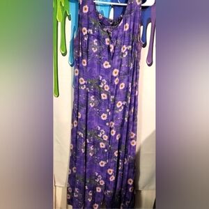 XL, Vintage, BFA Classics, Floral Purple Maxi Dress